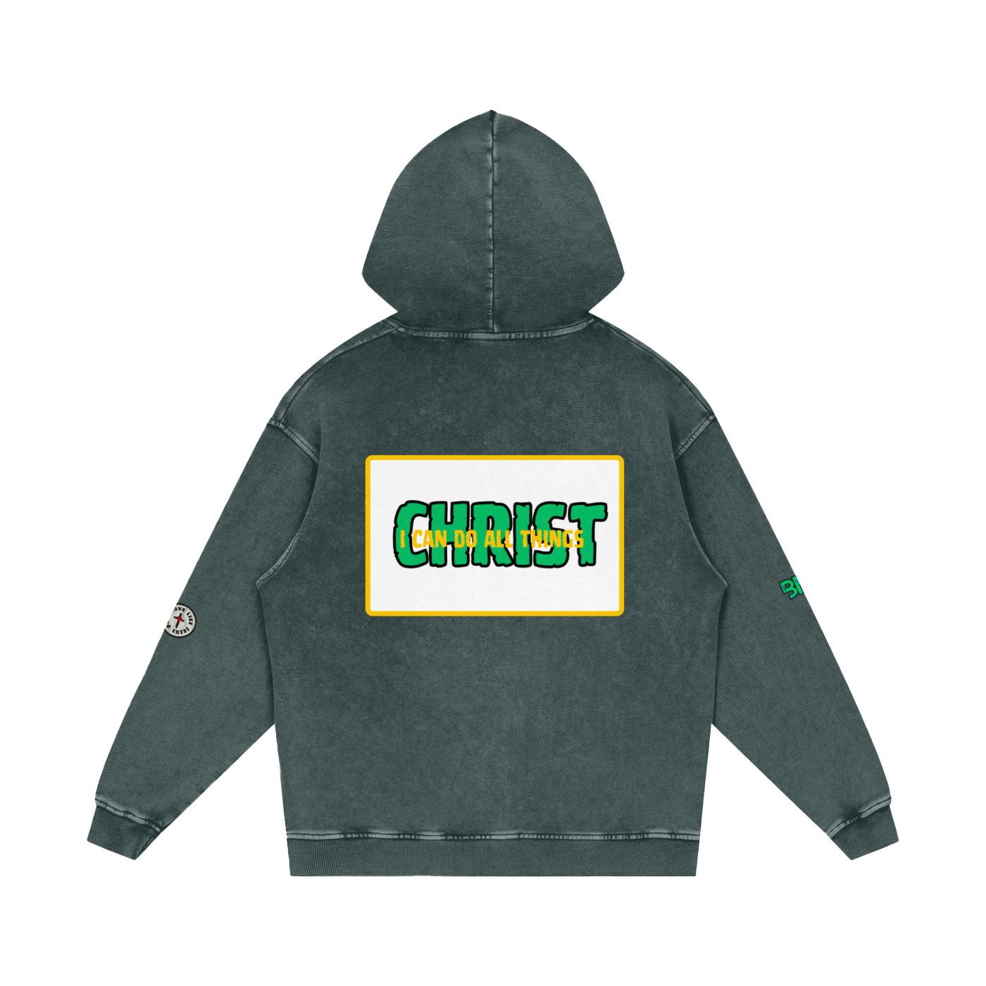 Snow Washed Loose Cotton Hoodie