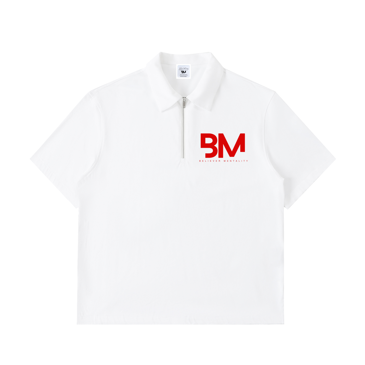 Half-Zip Cotton Polo Shirt