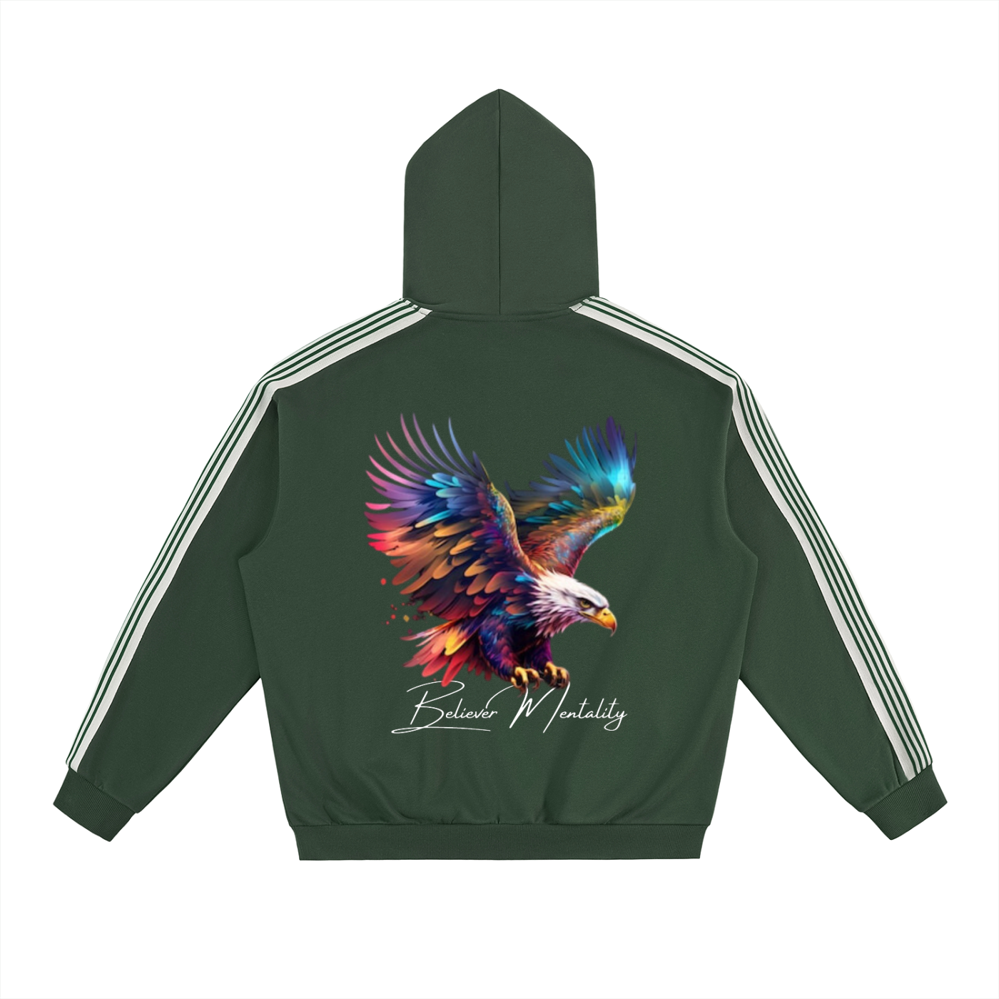 Side Stripe Drop-Shoulder Hoodie