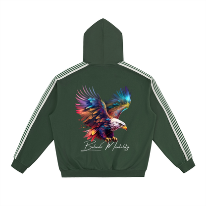 Side Stripe Drop-Shoulder Hoodie