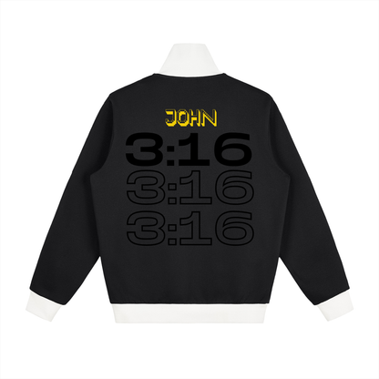 Contrast Side Stripe Fleece Track Jacket