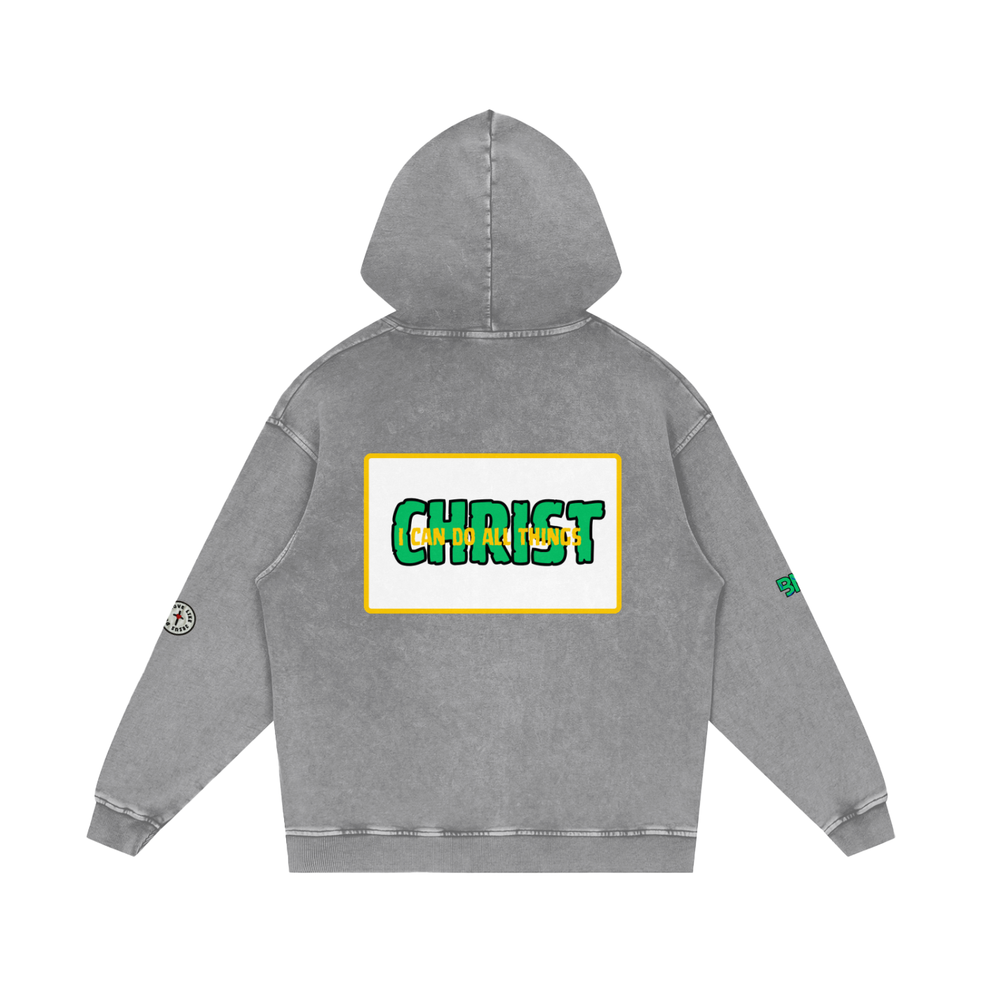 Snow Washed Loose Cotton Hoodie