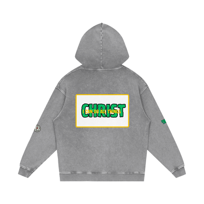 Snow Washed Loose Cotton Hoodie