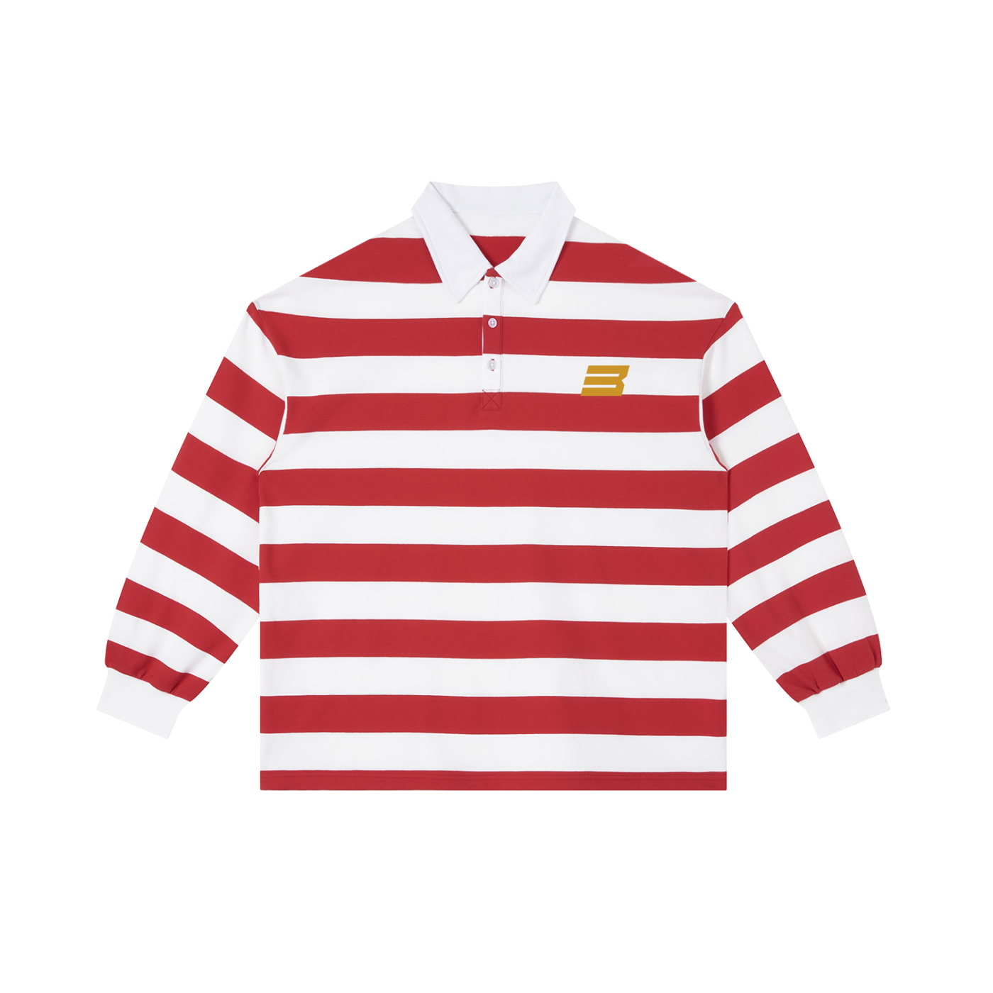 Color Block Stripe Polo Shirt