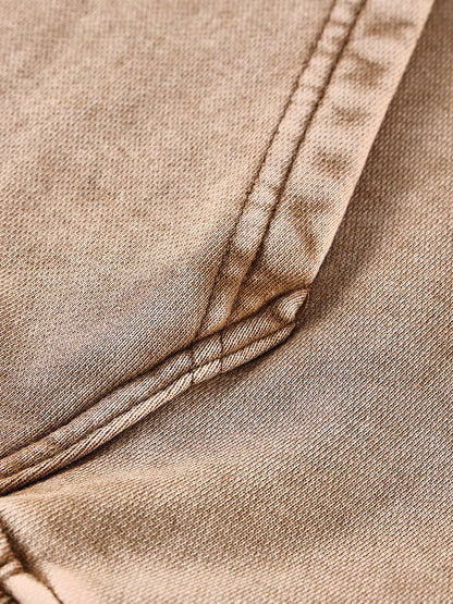 Snow Washed Loose Cotton Hoodie