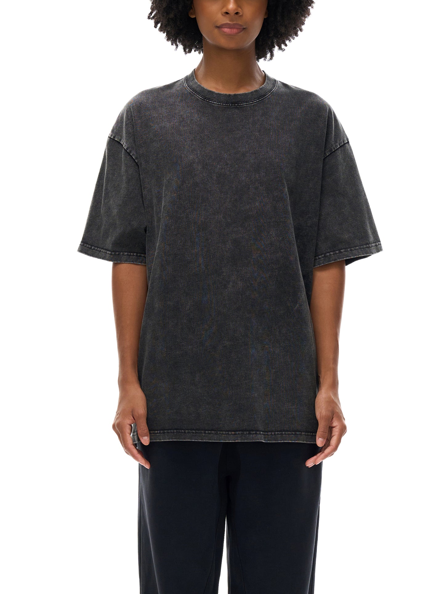 Snow Washed Oversized Cotton T-Shirt