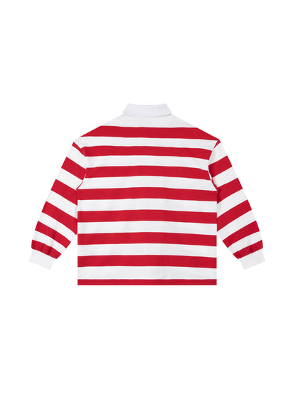 Color Block Stripe Polo Shirt