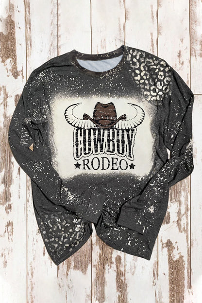 Retro Bleached Leopard Spot Pullover