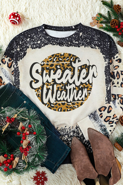 GAME DAY Leopard Rugby Print Graphic Sweatshirt