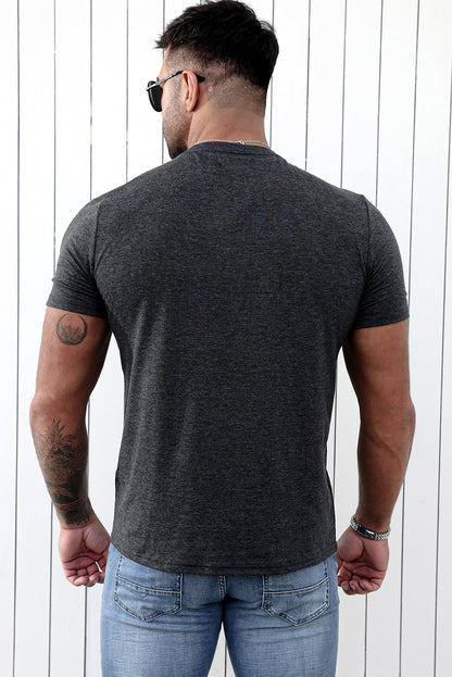 Crew Neck Slogan Letter Print Men's Graphic Tee