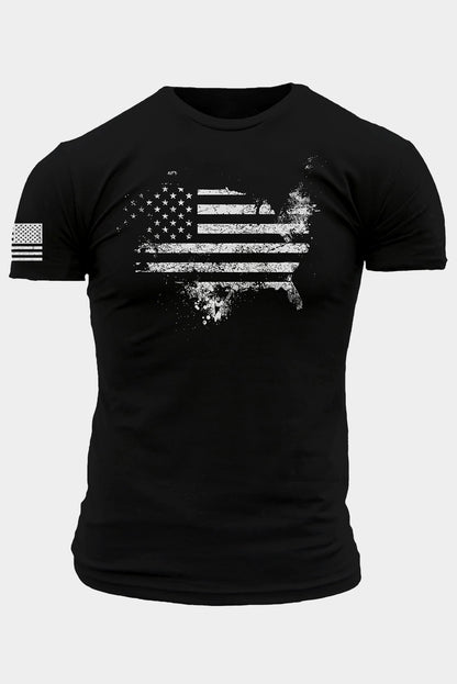 Crew Neck Slogan Letter Print Men's Graphic Tee