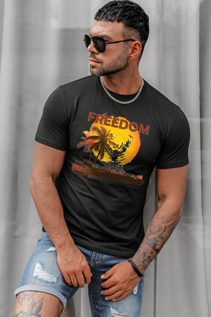 Best Friends Wine Bottle Graphic Print Short Sleeve Men's T Shirt