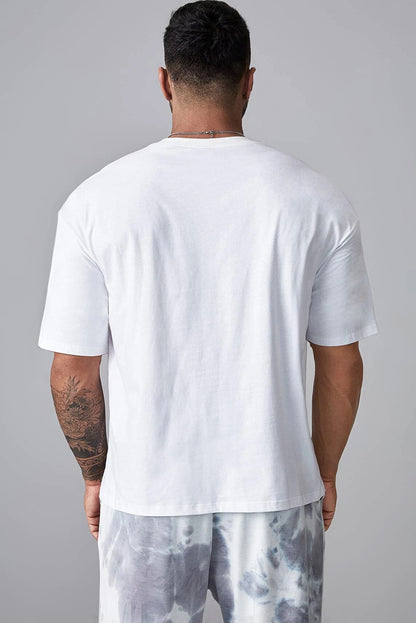 Robotic Bear Print Loose Drop Shoulder Men's T-shirt