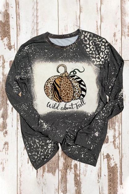 Retro Bleached Leopard Spot Pullover