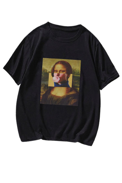 Robotic Bear Print Loose Drop Shoulder Men's T-shirt