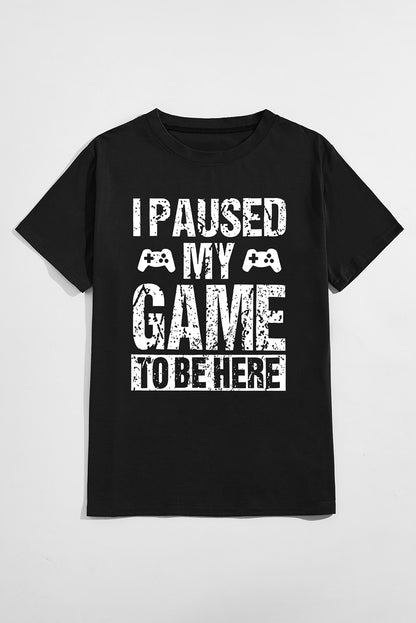 Letter Print Sheath Short Sleeve Men's T Shirt