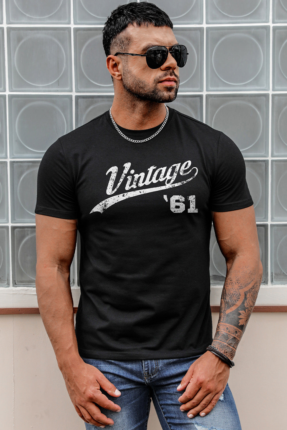 Letter Print Sheath Short Sleeve Men's T Shirt