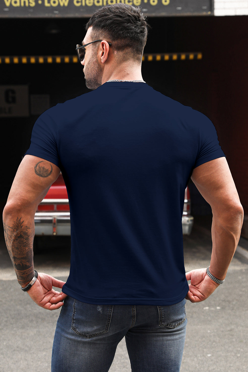 NEW YORK Letter Print Short Sleeve Men's T-shirt