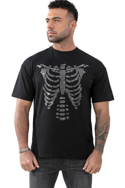 CRAYONS Letter Print O-neck Short Sleeve Men's T Shirt