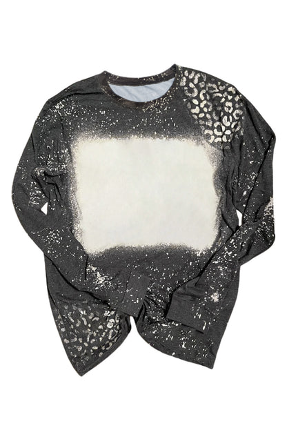 Retro Bleached Leopard Spot Pullover