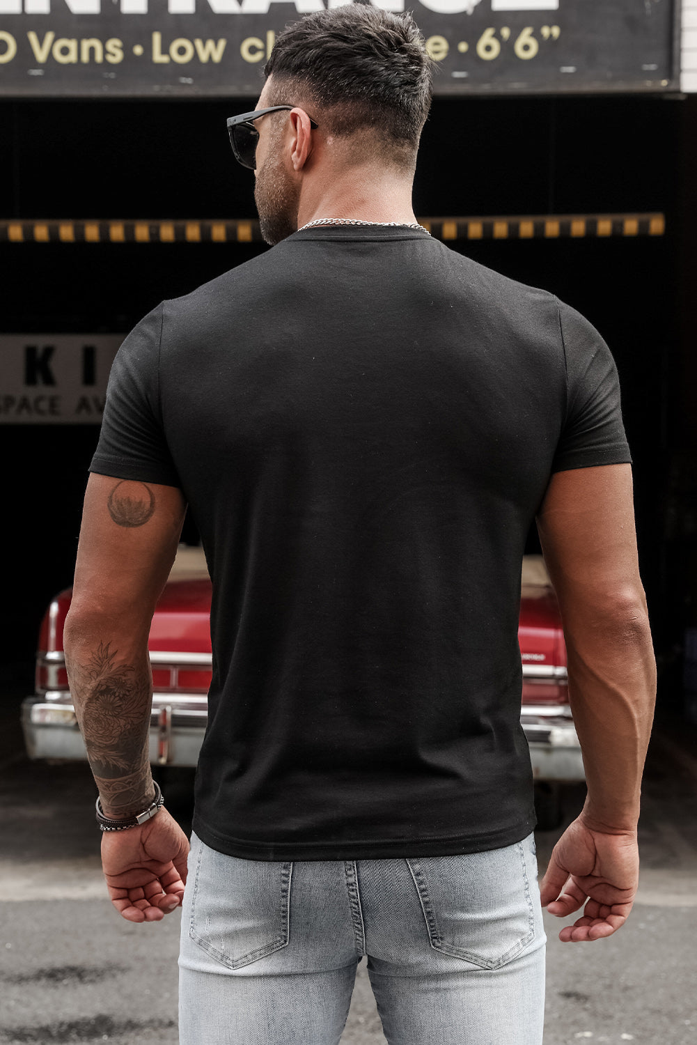 Letter Print Sheath Short Sleeve Men's T Shirt