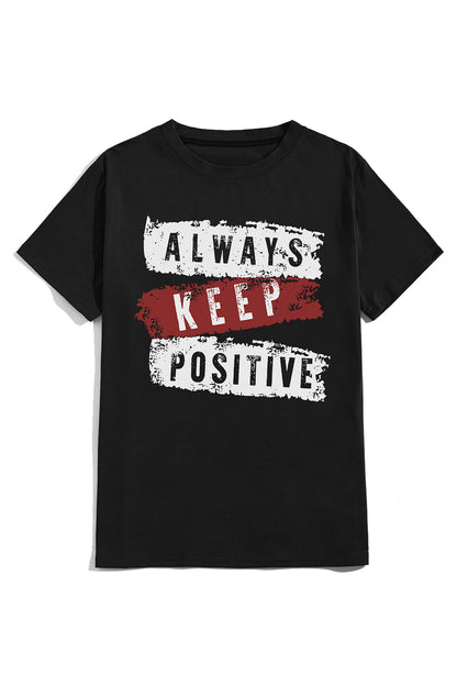 Letter Print Sheath Short Sleeve Men's T Shirt