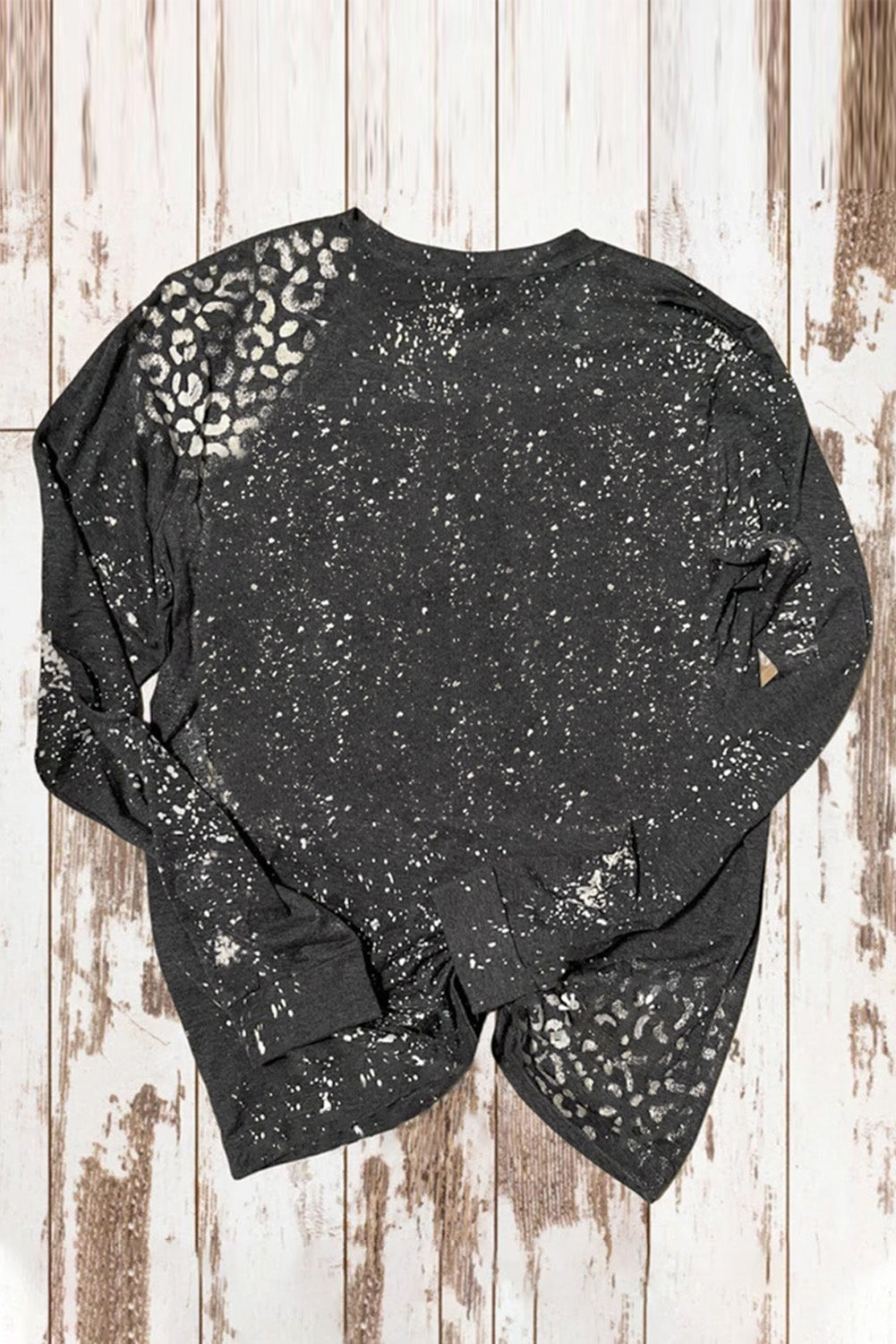 Retro Bleached Leopard Spot Pullover