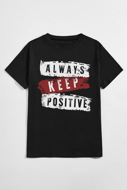 Letter Print Sheath Short Sleeve Men's T Shirt