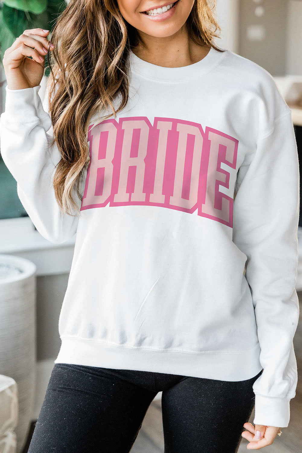 Merry Christmas Graphic Print Long Sleeve Sweatshirt