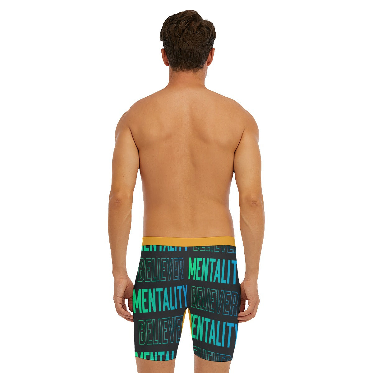 BELIEVER MENTALITY Men's Long Boxer Briefs