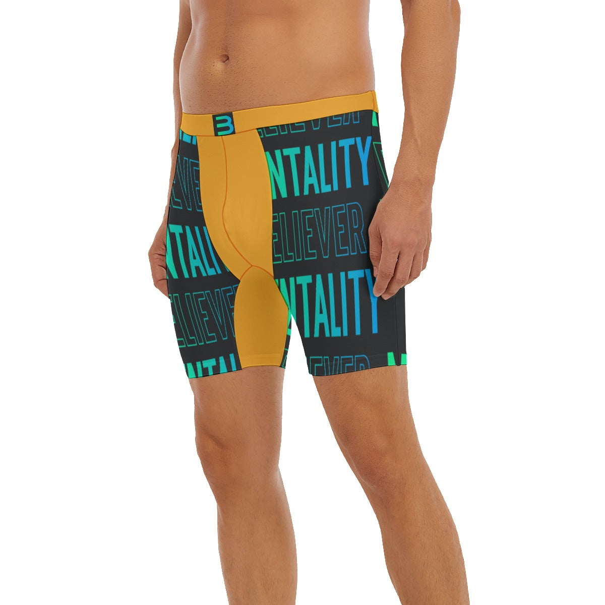BELIEVER MENTALITY Men's Long Boxer Briefs