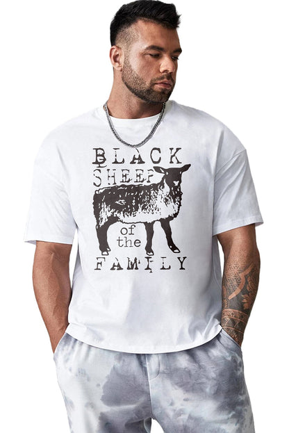 Robotic Bear Print Loose Drop Shoulder Men's T-shirt