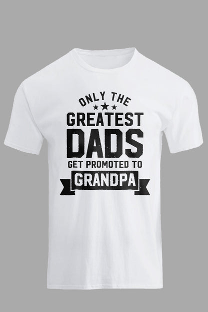 PAPA Letter Print Crewneck Short Sleeve Men's T Shirt