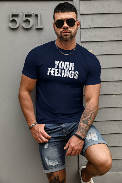 Letter Print Sheath Short Sleeve Men's T Shirt