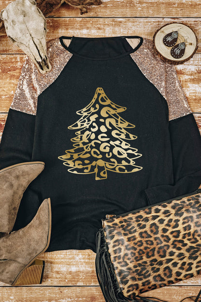 Let's Get Smashed Pumpkin Glitter Print Sequin Contrast Top