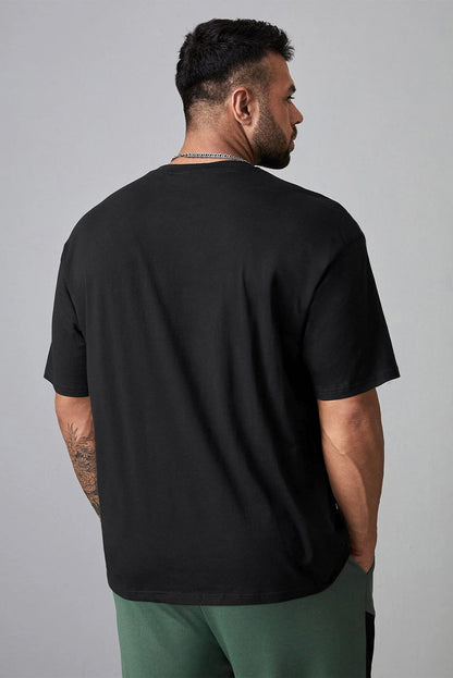 DO IT Letter Print O Neck Men's Oversized Tee
