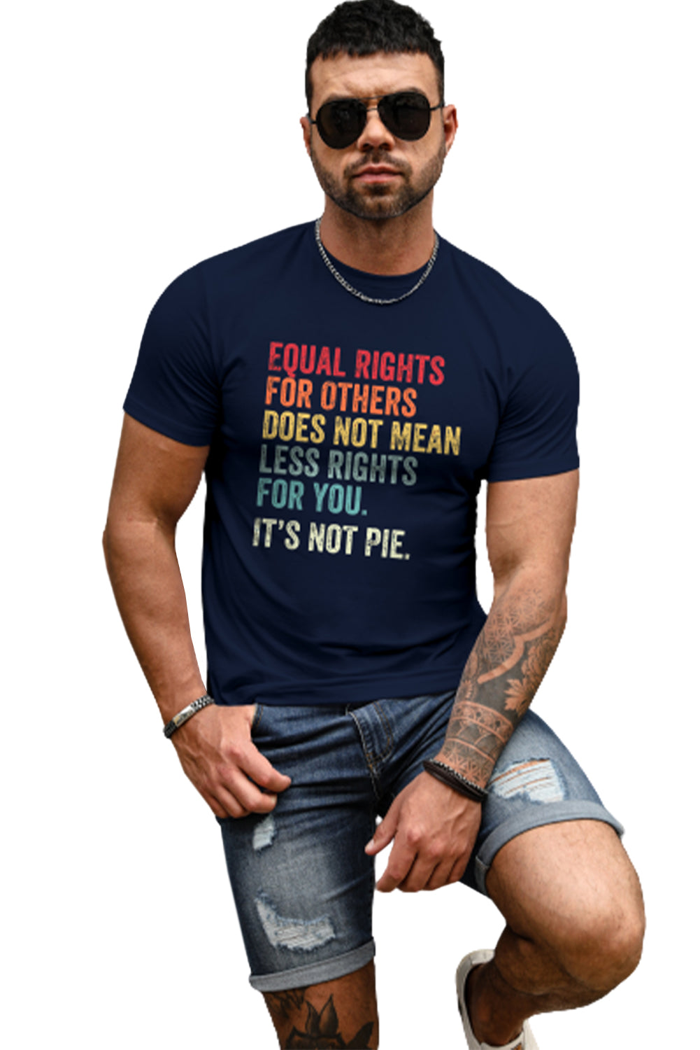 Letter Print Sheath Short Sleeve Men's T Shirt