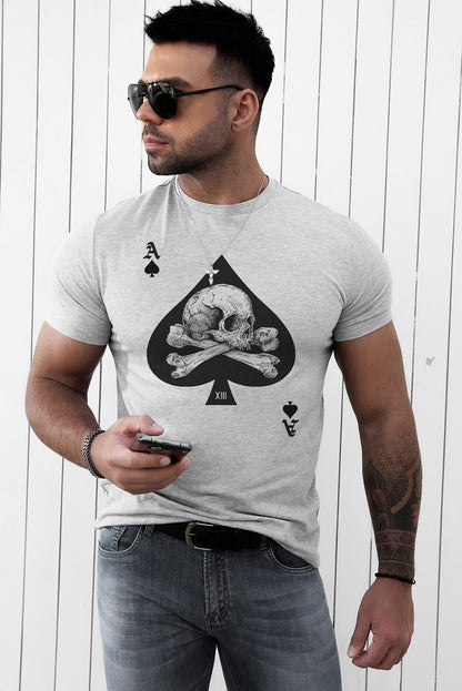 Crew Neck Slogan Letter Print Men's Graphic Tee