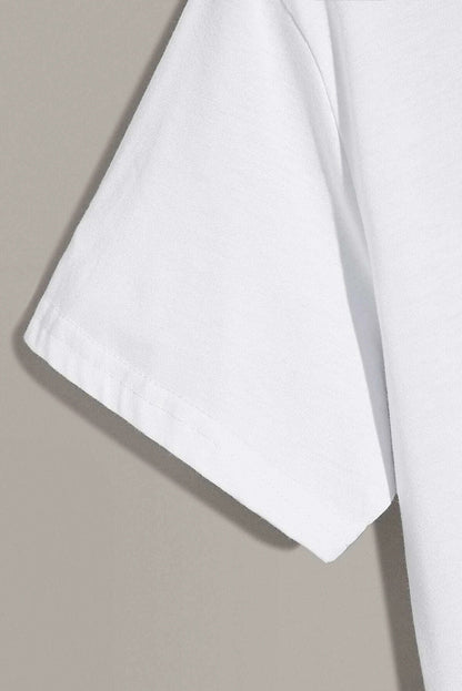 Letter Print Sheath Short Sleeve Men's T Shirt