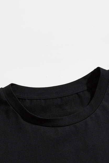 DO IT Letter Print O Neck Men's Oversized Tee