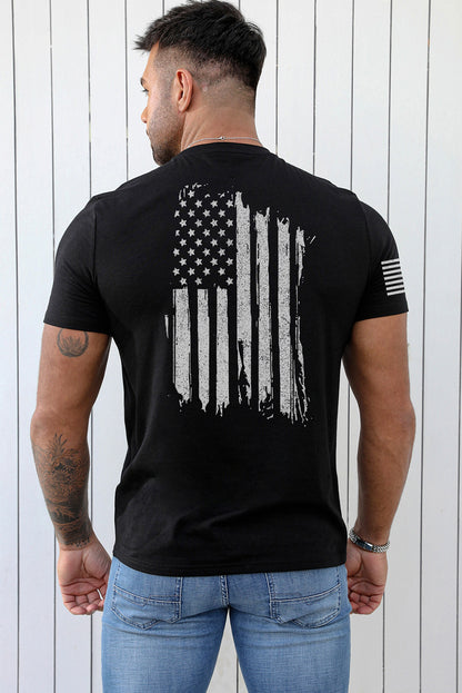 Crew Neck Slogan Letter Print Men's Graphic Tee