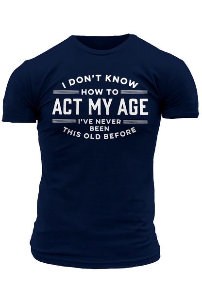 Crew Neck Slogan Letter Print Men's Graphic Tee