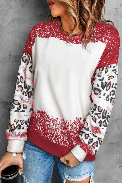 GAME DAY Leopard Rugby Print Graphic Sweatshirt