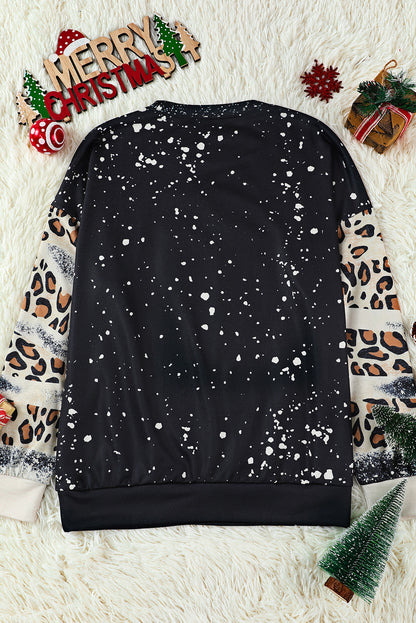 GAME DAY Leopard Rugby Print Graphic Sweatshirt