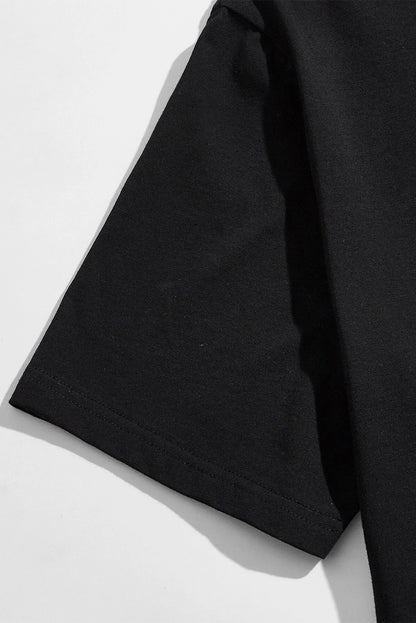 DO IT Letter Print O Neck Men's Oversized Tee