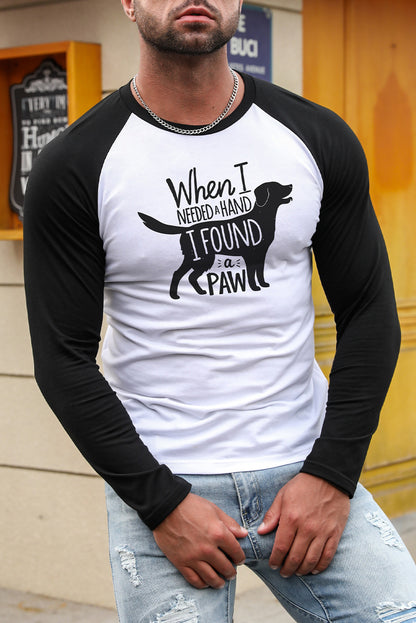 WITHOUT A STOP Horse Print Color Block Men's Top