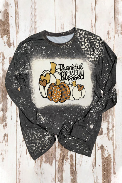 Retro Bleached Leopard Spot Pullover