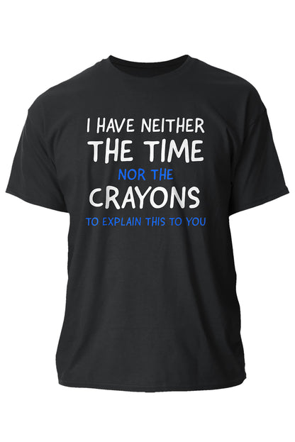 CRAYONS Letter Print O-neck Short Sleeve Men's T Shirt