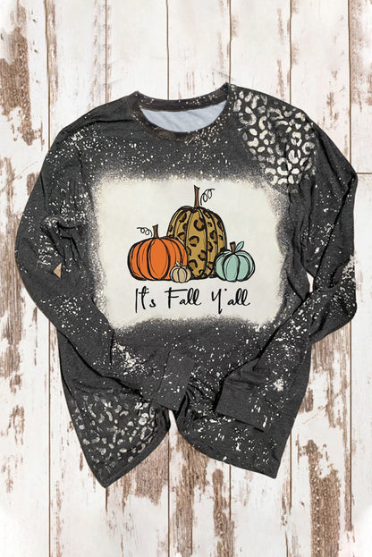 Retro Bleached Leopard Spot Pullover