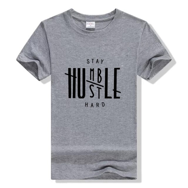 Funny Grunge Tumlbr Tees Friend Gift Jesus Party Tops Tshirt Leisure Tee Christian UNISEX Stay Humble Hustle Hard T-shirt